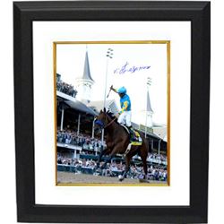American Pharoah Signed 16X20 Photo 2015 Kentucky Derby Horse Racing Triple Crown Custom Framed W/ V