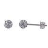 Image 1 : Sterling Silver White 4Mm Crystal Ball Post Stud Earrings