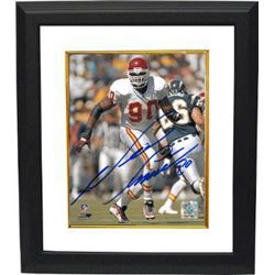 Neil Smith Signed Kansas City Chiefs 8X10 Photo Custom Framed- Smith Hologram