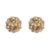 Image 1 : Sterling Silver Champagne Crystal 8Mm Post Earrings