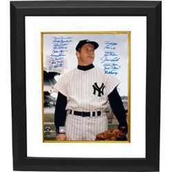 Moose Skowron Signed New York Yankees Color 16X20 Photo Custom Framed Mickey Mantle Teammates W/ 17 