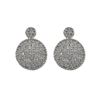 Image 1 : Rhodium Plated Sterling Silver CZ Post Earrings, 0.63