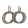 Image 1 : Tri Color Sterling Silver CZ Three Rings Lever Back Earrings, 1.65&Quot;