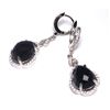 Image 1 : Sterling Silver-Blk-Wht CZ Earrings
