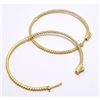 Image 1 : Sterling Silver-GD-CZ Earrings Hoops