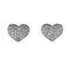 Image 1 : Sterling Silver Heart Stud Earrings With Czs