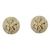 Image 1 : Sterling Silver Gold Plated CZ Stud Earrings