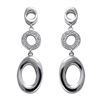 Image 1 : Sterling Silver 3 Circles Post Earrings