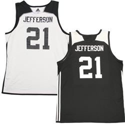 Cory Jefferson 2014-2015 Brooklyn Nets Reversible Away Practice Jersey (Black & White W/ Name) (2XL)