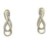 Image 1 : Sterling Silver Two Tone Infinity Earrings