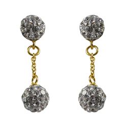 Sterling Silver All 6Mm Crystal Balls Earrings