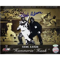 Hank Aaron "Hammerin' Hank" Collage Horizontal 8X10 Photo