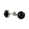 Image 1 : Sterling Silver Black CZ Stud Earring