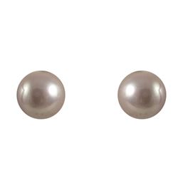 Sterling Silver Pink Ball Post Earrings