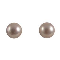 Sterling Silver Pink Ball Post Earrings