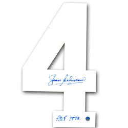 Jean Beliveau White Jersey Number Signed W/ "HOF 1972" Insc