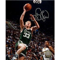 Larry Bird Signed 'Layup Vs Pacers' 8X10 Photo