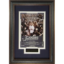 Gandhi Signed 22X30 Masterprint Poster Leather Framed W/Ben Kingsley (Movie/Entertainment/Photo)