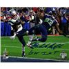 Image 1 : Malcolm Butler Signed Superbowl 49 INT 8X10 Photo W/ "GW INT" Insc
