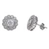 Image 1 : Sterling Silver CZ Round Earrings