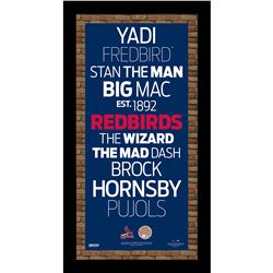 St. Louis Cardinals Subway Sign Wall Art 9.5X19 Frame W/ Authentic Dirt From Busch Stadium