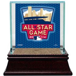 2014 All-Star Background Glass Single Baseball W/ Authentic Target Field Dirt