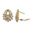 Image 1 : Gold Over Sterling Silver Post Clip Earrings, White Czs