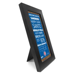 Chicago Cubs Desktop/Wall Hangable Subway Sign 4X8 Framed Photo