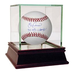 Eric Davis Signed MLB Baseball W/ 90 W/S Champs! Insc (MLB Auth)