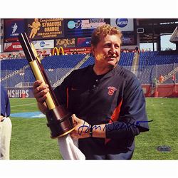 John Desko W/ 2008 Lacrosse Championship Trophy 8X10 Photo