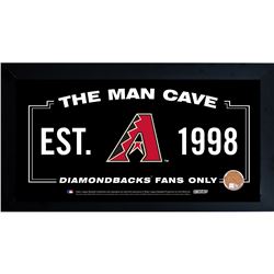 Arizona Diamondbacks Man Cave Framed 10X20 Sign W/ Authentic Game-Used Dirt (MLB Auth)