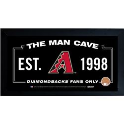 Arizona Diamondbacks Man Cave Framed 10X20 Sign W/ Authentic Game-Used Dirt (MLB Auth)