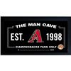 Image 1 : Arizona Diamondbacks Man Cave Framed 10X20 Sign W/ Authentic Game-Used Dirt (MLB Auth)