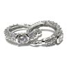 Image 1 : Sterling Silver-Wht Earrings Hoops