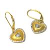 Image 1 : Sterling Silver Vermail CZ Heart Earring