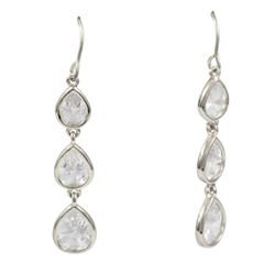 Sterling Silver-CZ Earrings