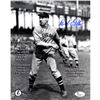 Image 1 : Bob Feller Signed  Throwing Vertical Engraved Career Highlights Stats  8X10 Photo ( JSA )