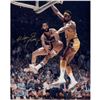 Image 1 : Walt Frazier Signed 16X20 Photo Vs. Wilt Chamberlain