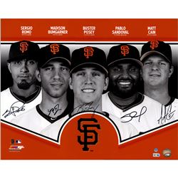San Francisco Giants Signed 16X20 Collage (Signed By Posey, Sandoval, Cain, Romo And Bumgarner)