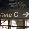 Image 1 : Gate C (Right Arrow) Directional Sign From  Giants Stadium (19X87)