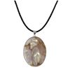 Image 2 : Sterling Silver Oval Mother Of Pearl On 30