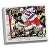 Image 1 : Kevin Hayes Signed New York Rangers Overtime Goal Against Marc Andre-Fleury 22X26 Canvas