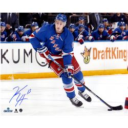 Kevin Hayes Signed Skating With Puck Vs Devils 16X20 Photo