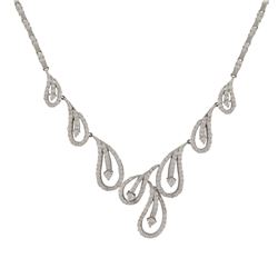 Sterling Silver-Wht CZ NECKLACE