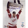 Image 1 : Brett Hull Red Wings 2002 Stanley Cup Overhead Vertical 8X10 Photo