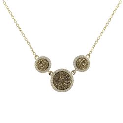 Sterling Silver Gold Champ Druzy Necklace