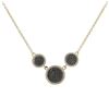 Image 1 : Sterling Silver Gold Grey Druzy Necklace
