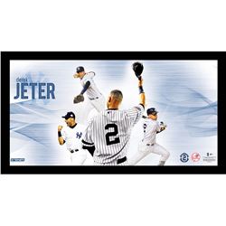 Derek Jeter #2 Tipping Cap Multi-Exposure Framed 10X20 7331 Style