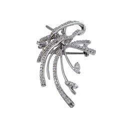 Sterling Silver CZ Pin/Brooch (Can Be Used As Pendant)