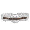 Image 1 : SS GARNET HINGED CUFF BANGLE (60/51MM) (#4278G)